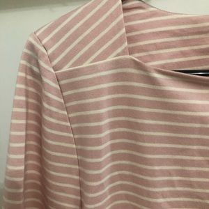 Pink and white striped shirt